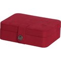 Mele & Co Mele & Co 0057322M Giana Plush Fabric Jewelry Box with Lift Out Tray in Red 0057322M